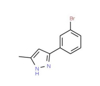 3-(3-Bromophenyl)-5-methyl-1H-pyrazole - chemical structure image
