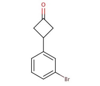 3-(3-Bromophenyl)-cyclobutanone (CAS 885267-15-2) - chemical structure image