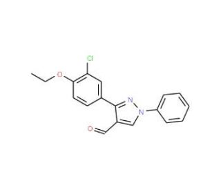 3-(3-Chloro-4-ethoxy-phenyl)-1-phenyl-1H-pyrazole-4-carbaldehyde - chemical structure image