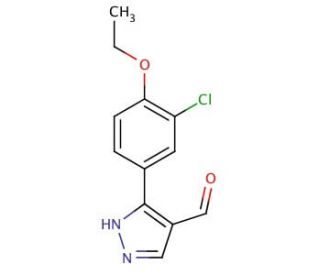 3-(3-Chloro-4-ethoxyphenyl)-1H-pyrazole-4-carbaldehyde - chemical structure image