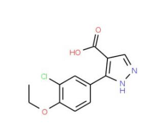 3-(3-Chloro-4-ethoxyphenyl)-1H-pyrazole-4-carboxylic acid - chemical structure image