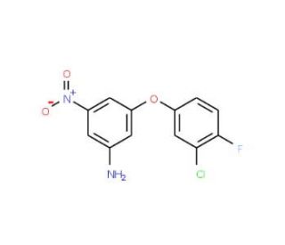 3-(3-Chloro-4-fluorophenoxy)-5-nitroaniline - chemical structure image