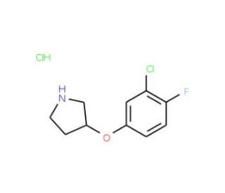 3-(3-Chloro-4-fluorophenoxy)pyrrolidinehydrochloride - chemical structure image