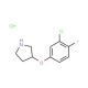 3-(3-Chloro-4-fluorophenoxy)pyrrolidinehydrochloride - chemical structure image