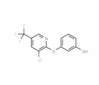 3-{[3-Chloro-5-(trifluoromethyl)-2-pyridinyl]-oxy}benzenol - chemical structure image