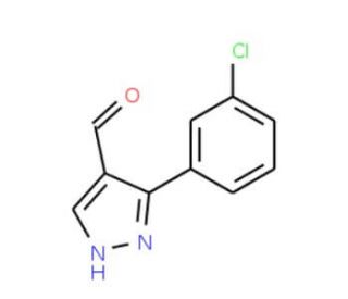 3-(3-Chloro-phenyl)-1H-pyrazole-4-carbaldehyde - chemical structure image