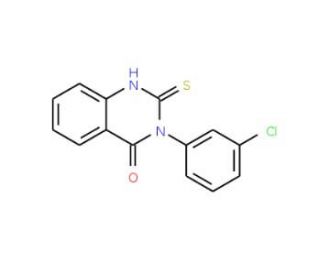 3-(3-Chloro-phenyl)-2-mercapto-3H-quinazolin-4-one (CAS 1028-38-2) - chemical structure image