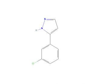 3-(3-Chlorophenyl)-1H-pyrazole (CAS 59843-69-5) - chemical structure image