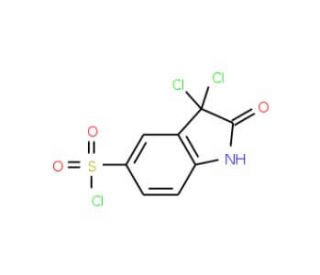 3,3-dichloro-2-oxoindoline-5-sulfonyl chloride (CAS 93783-15-4) - chemical structure image