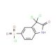 3,3-dichloro-2-oxoindoline-5-sulfonyl chloride (CAS 93783-15-4) - chemical structure image