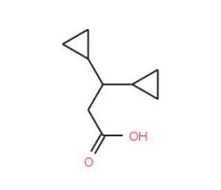3,3-dicyclopropylpropanoic acid - chemical structure image
