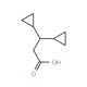 3,3-dicyclopropylpropanoic acid - chemical structure image