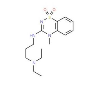 3-[3-(Diethylamino)propylamino]-4-methyl-4H-1,2,4-benzothiadiazin-1,1-dioxide - chemical structure image