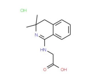 (3,3-Dimethyl-3,4-dihydro-isoquinolin-1-ylamino)-acetic acid hydrochloride - chemical structure image