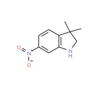 3,3-Dimethyl-6-nitroindoline (CAS 179898-72-7) - chemical structure image