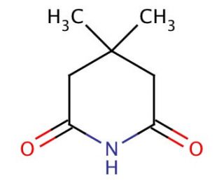 3,3-Dimethylglutarimide (CAS 1123-40-6) - chemical structure image