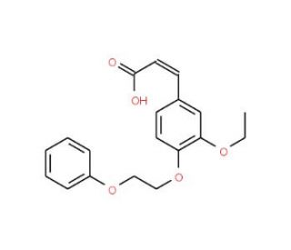 3-[3-Ethoxy-4-(2-phenoxy-ethoxy)-phenyl]-acrylic acid - chemical structure image