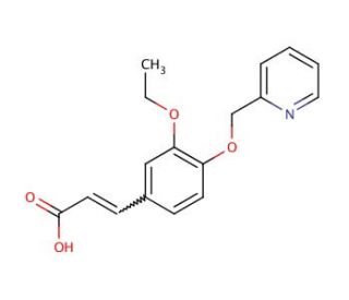 3-[3-ethoxy-4-(pyridin-2-ylmethoxy)phenyl]prop-2-enoic acid - chemical structure image