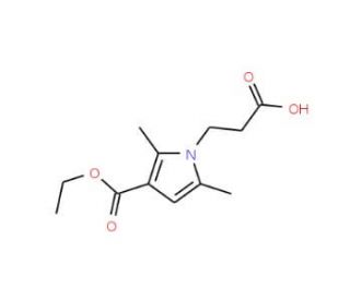 3-[3-(Ethoxycarbonyl)-2,5-dimethyl-1H-pyrrol-1-yl]propanoic acid - chemical structure image