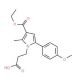 3-[3-(Ethoxycarbonyl)-5-(4-methoxyphenyl)-2-methyl-1H-pyrrol-1-yl]propanoic acid - chemical structure image