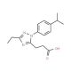 3-[3-Ethyl-1-(4-isopropylphenyl)-1H-1,2,4-triazol-5-yl]propanoic acid - chemical structure image