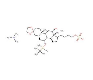 3,3-Ethylenedioxy-7-(TBDMS-oxy)-petromyzonal-24-sulfate, TMA Salt - chemical structure image