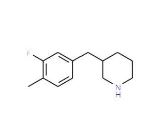 3-(3-Fluoro-4-methyl-benzyl)-piperidine (CAS 955288-06-9) - chemical structure image