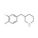 3-(3-Fluoro-4-methyl-benzyl)-piperidine (CAS 955288-06-9) - chemical structure image