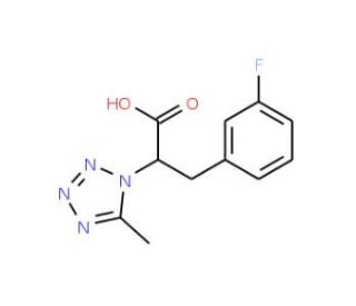 3-(3-fluorophenyl)-2-(5-methyl-1H-1,2,3,4-tetrazol-1-yl)propanoic acid - chemical structure image