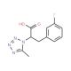 3-(3-fluorophenyl)-2-(5-methyl-1H-1,2,3,4-tetrazol-1-yl)propanoic acid - chemical structure image