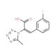 3-(3-fluorophenyl)-2-(5-methyl-1H-tetrazol-1-yl)acrylic acid - chemical structure image