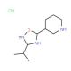 3-(3-isopropyl-1,2,4-oxadiazol-5-yl)piperidine hydrochloride (CAS 902837-19-8 (non-salt)) - chemical structure image