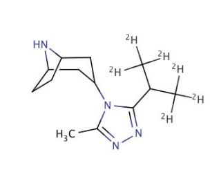 3-(3-(Isopropyl-d6)-5-methyl-4H-1,2,4-triazol-4-yl)-3-exo-8-azabicyclo[3.2.1]octane - chemical structure image