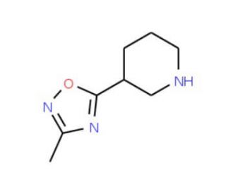 3-(3-Methyl-1,2,4-oxadiazol-5-yl)piperidine (CAS 788123-19-3) - chemical structure image