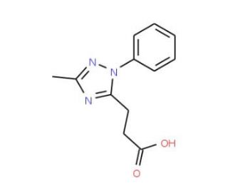 3-(3-Methyl-1-phenyl-1H-1,2,4-triazol-5-yl)-propanoic acid - chemical structure image