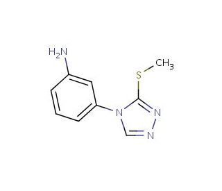 3-[3-(methylthio)-4H-1,2,4-triazol-4-yl]aniline - chemical structure image