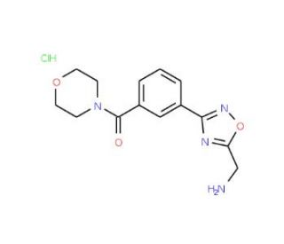 {3-[3-(Morpholin-4-ylcarbonyl)phenyl]-1,2,4-oxadiazol-5-yl}methylamine hydrochloride - chemical structure image