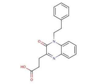 3-(3-Oxo-4-phenethyl-3,4-dihydro-quinoxalin-2-yl)-propionic acid - chemical structure image
