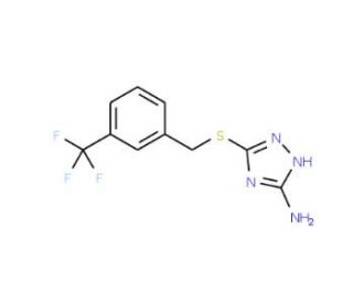 3-{[3-(Trifluoromethyl)benzyl]sulfanyl}-1H-1,2,4-triazol-5-amine - chemical structure image