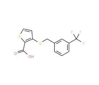 3-{[3-(Trifluoromethyl)benzyl]sulfanyl}-2-thiophenecarboxylic acid - chemical structure image