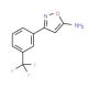 3-[3-(Trifluoromethyl)phenyl]-5-isoxazolylamine (CAS 82360-94-9) - chemical structure image