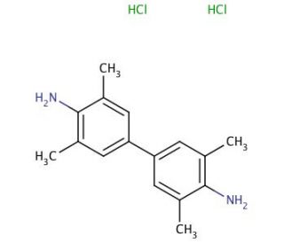 3,3&prime;,5,5&prime;-Tetramethylbenzidine dihydrochloride anhydrous (CAS 64285-73-0) - chemical structure image