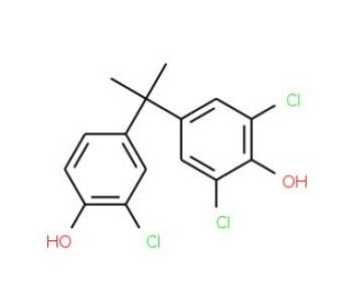 3,3&prime;,5-Trichlorobisphenol A (CAS 40346-55-2) - chemical structure image