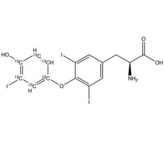 3,3&prime;,5-Triiodo-L-thyronine-<sup>13</sup>C<sub>6</sub> - chemical structure image