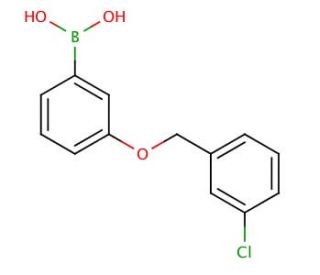 3-(3&prime;-Chlorobenzyloxy)phenylboronic acid (CAS 849062-33-5) - chemical structure image