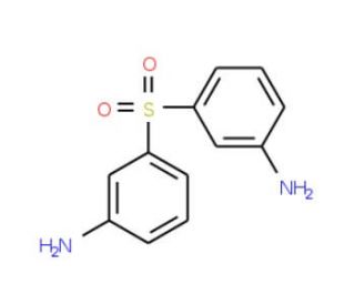 3,3&prime;-Diaminodiphenyl sulfone (CAS 599-61-1) - chemical structure image