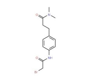 3-{4-[(2-Bromoacetyl)amino]phenyl}-N,N-dimethylpropanamide - chemical structure image