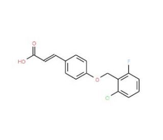 3-{4-[(2-Chloro-6-fluorobenzyl)oxy]phenyl}-acrylic acid - chemical structure image