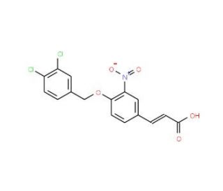 3-{4-[(3,4-Dichlorobenzyl)oxy]-3-nitrophenyl}acrylic acid - chemical structure image