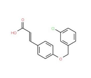 3-{4-[(3-Chlorobenzyl)oxy]phenyl}acrylic acid (CAS 385383-37-9) - chemical structure image